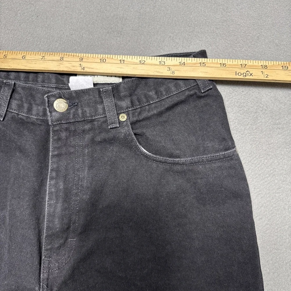 Vintage Eddie Bauer Jeans Mens Sz 34 (30x31) Black Relaxed Straight Workwear USA